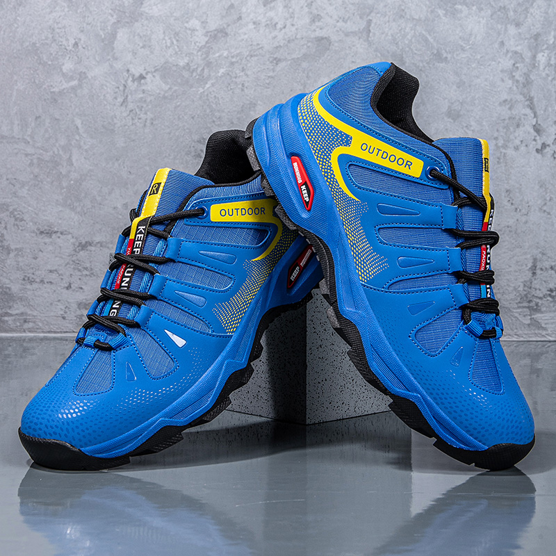 メンズ滑り止めハイキングシューズ,レースアップクライミングス - Anti Slip Trail Running Sneakers のレビューと価格