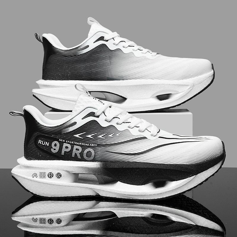 メンズランニングシューズ カーボンボード マラソン専用 スポ - Breathable Mesh Athletic Shoes のレビューと価格